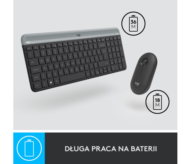 Logitech OUTLET - MK470 grafitowy - 1478428 - zdjęcie 10